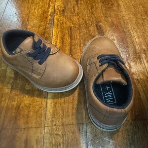 Max + Jake Navy and Brown Infant Shoes
